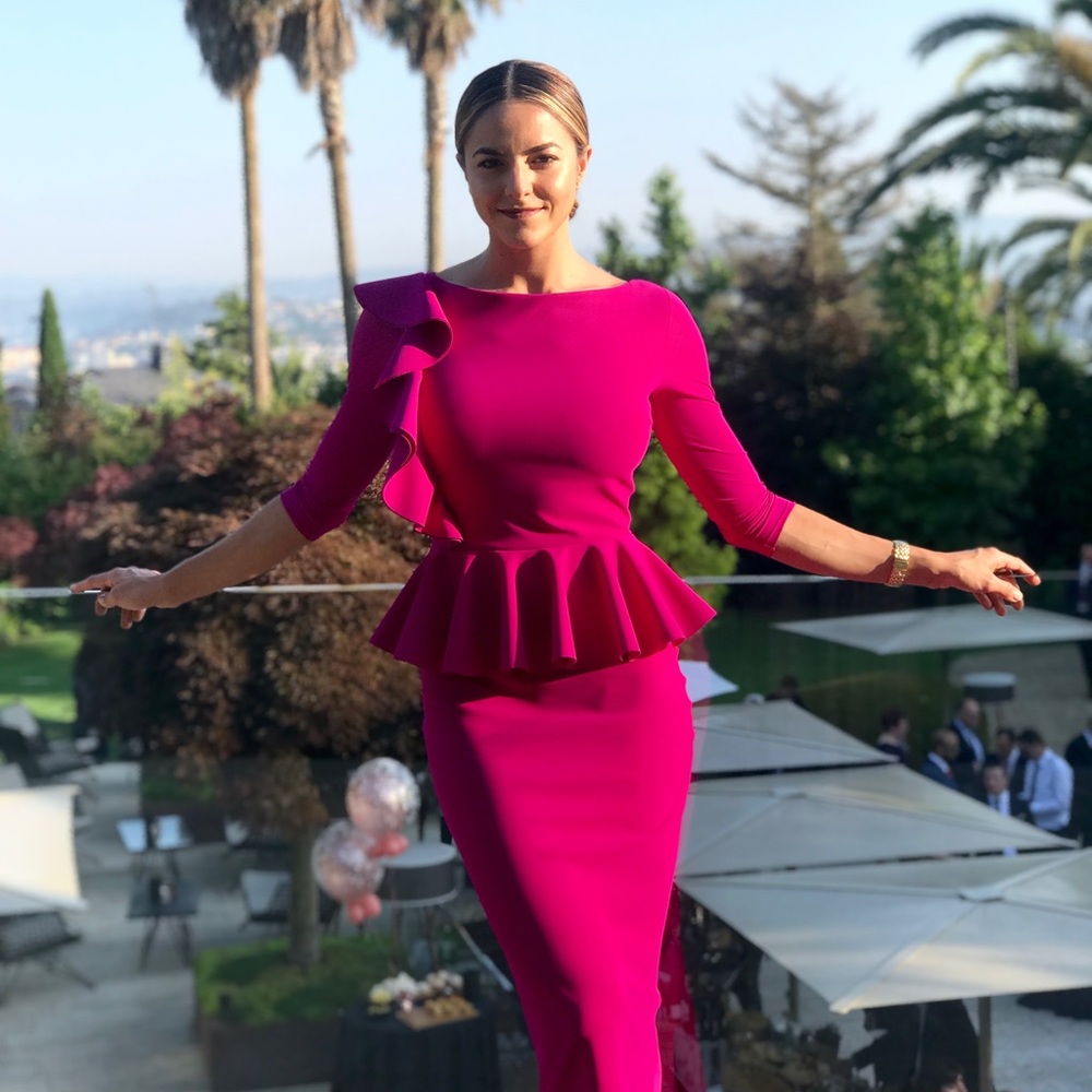 Magenta Chiara Bonni gown.